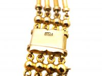 Edwardian 15ct Gold Four Bar Gate Bracelet