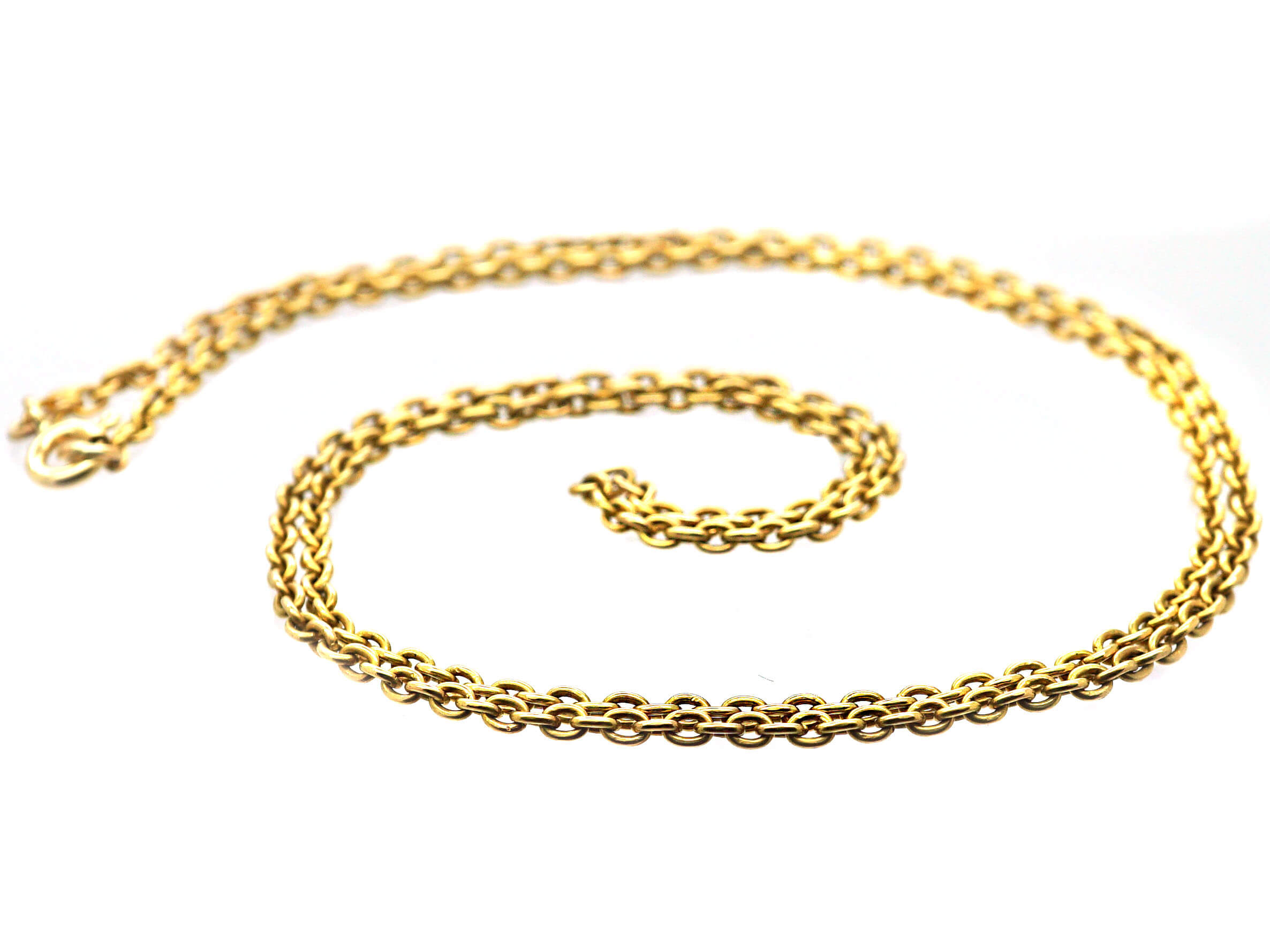 Edwardian 15ct Gold Medium Length Chain (981W) The Antique Jewellery