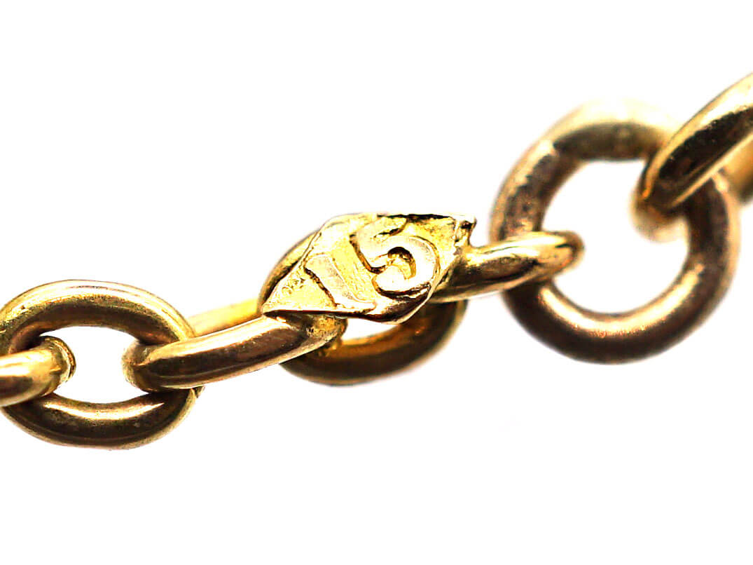 Edwardian 15ct Gold Medium Length Chain (981W) The Antique Jewellery