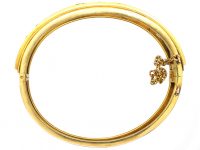 Victorian 18ct Gold Bangle set with Diamonds