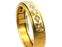 Victorian 18ct Gold Bangle set with Diamonds