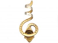 Victorian Gold & Silver Snake Pendant set with Rose Diamonds with Ruby Eyes