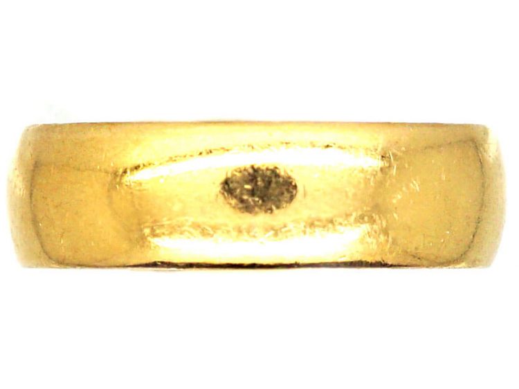 Wide 22ct Gold Wedding Ring Assayed in 1921