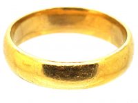 Wide 22ct Gold Wedding Ring Assayed in 1921