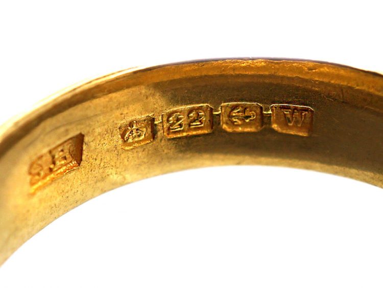 Wide 22ct Gold Wedding Ring Assayed in 1921