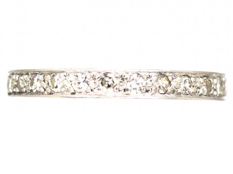 Edwardian Platinum Eternity Ring set with Diamonds