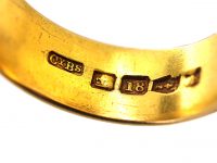 Victorian 18ct Gold Wedding Ring with Fern Detail