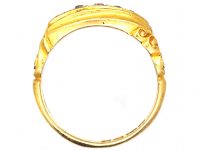 Victorian 18ct Gold Five Stone Diamond Slanted Ring