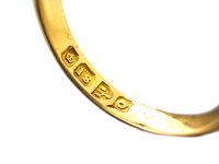 Victorian 18ct Gold Five Stone Diamond Slanted Ring