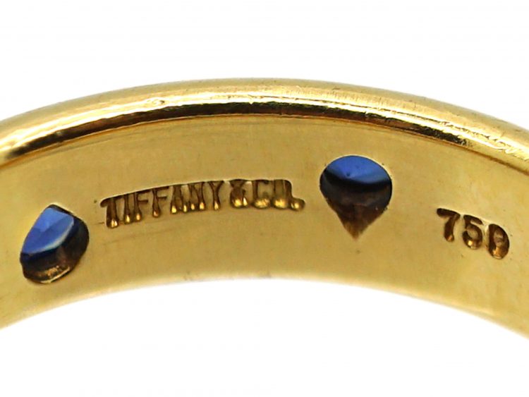 Vintage Tiffany 18ct Gold & Sapphire Etoile Ring