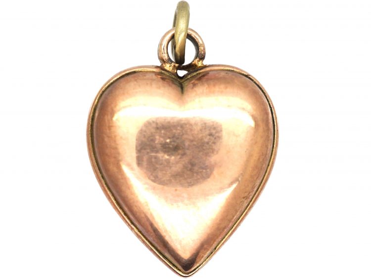 Victorian Heart Shaped Two Colour Gold Pendant