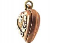 Victorian Heart Shaped Two Colour Gold Pendant