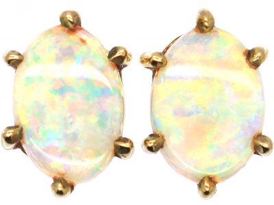 9ct Gold Opal Stud Earrings