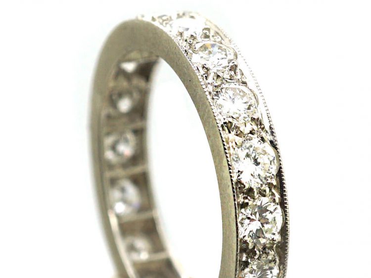 Early 20th Century Platinum Eternity Ring set with Diamonds