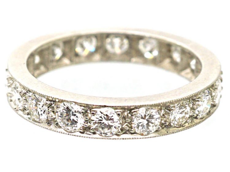 Early 20th Century Platinum Eternity Ring set with Diamonds