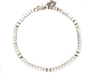 Art Deco Platinum Tennis Bracelet set with Diamonds