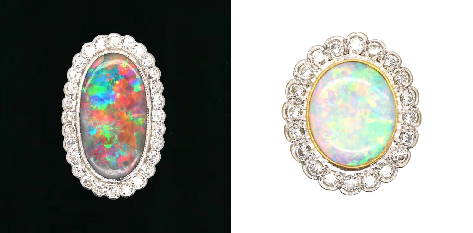 Opal engagement ring