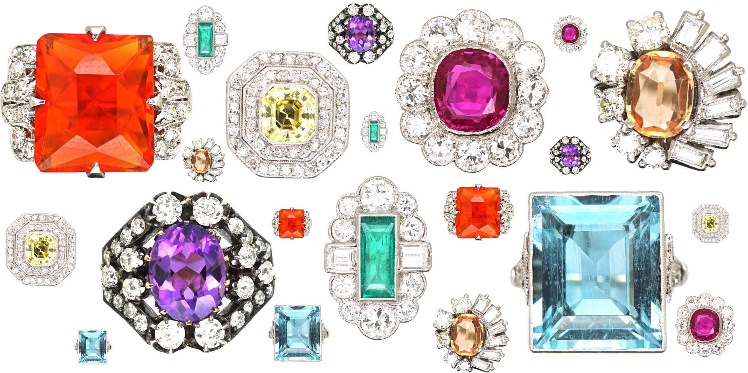 Popular Antique Jewellery Trends of 2024 Coloured Gemstones