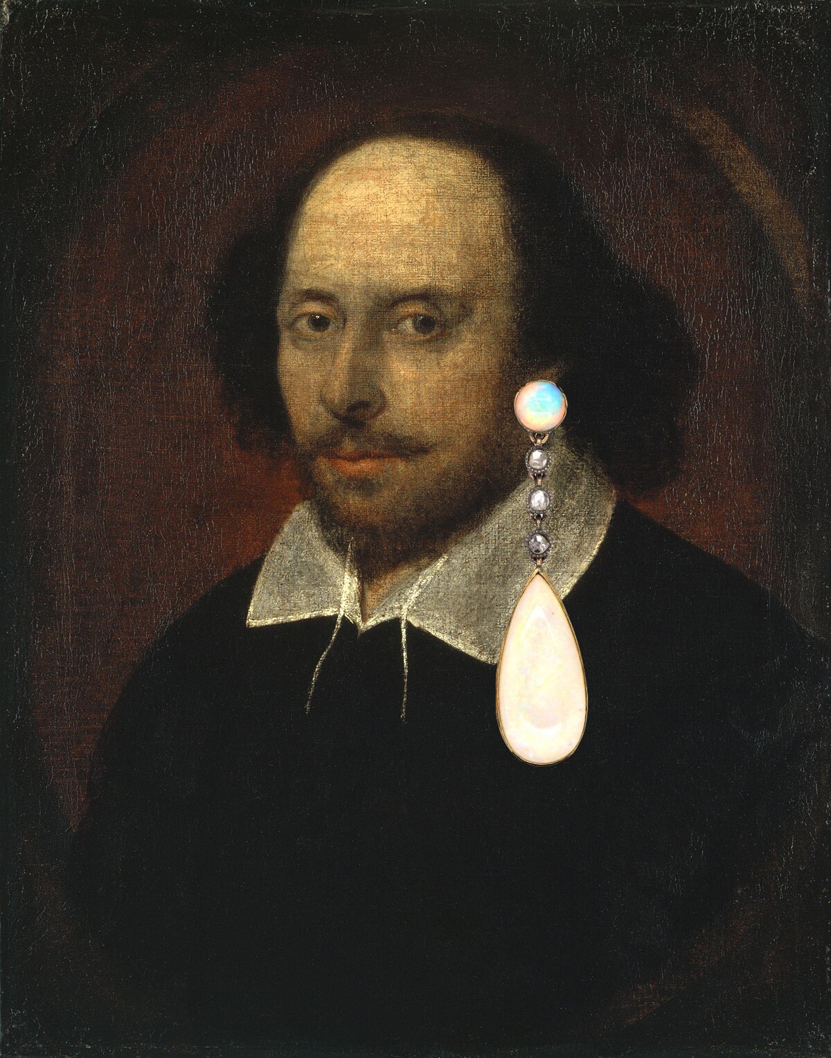 October Birthstone - Shakespeare with earring