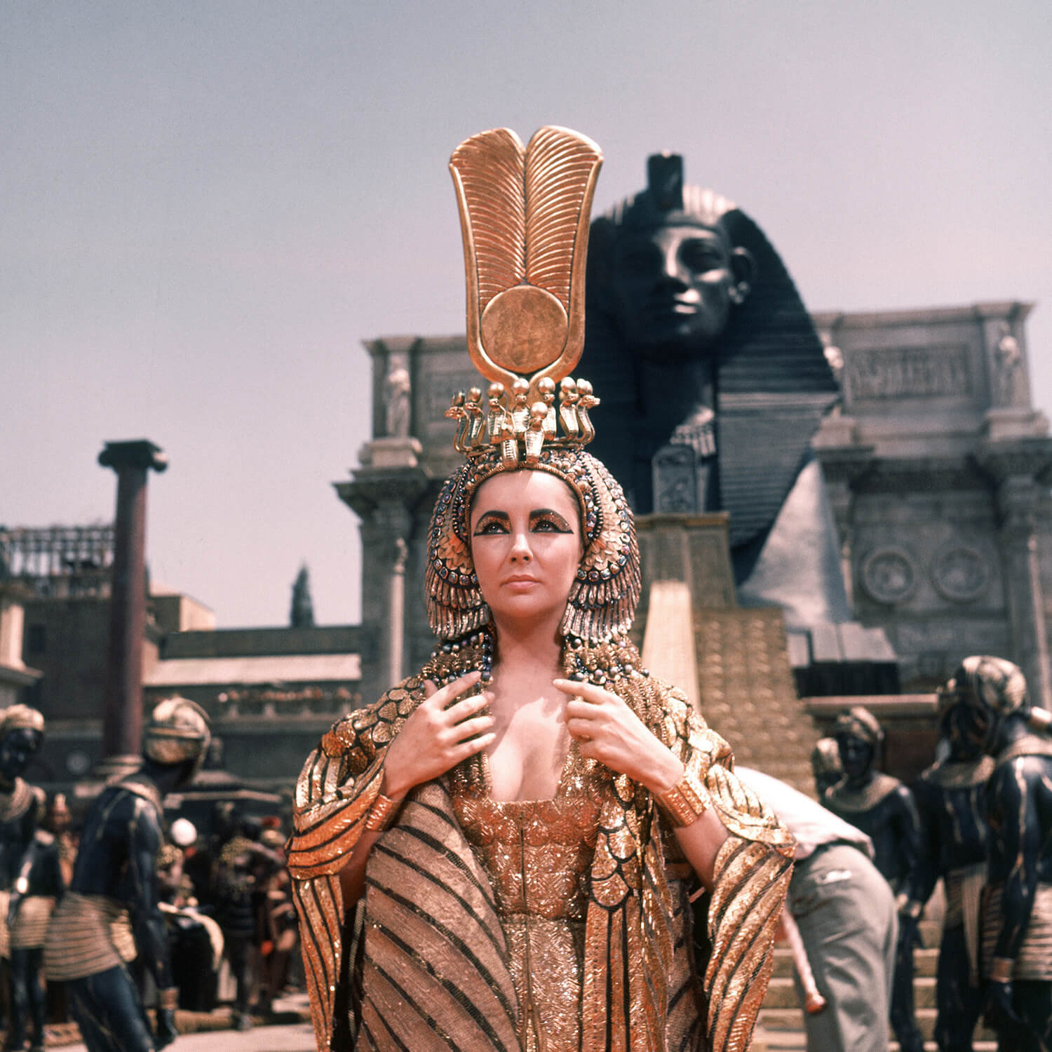 Elizabeth Taylor as Cleopatra - Cinecitta Studio, Italy, May 1962 (AP Photo)