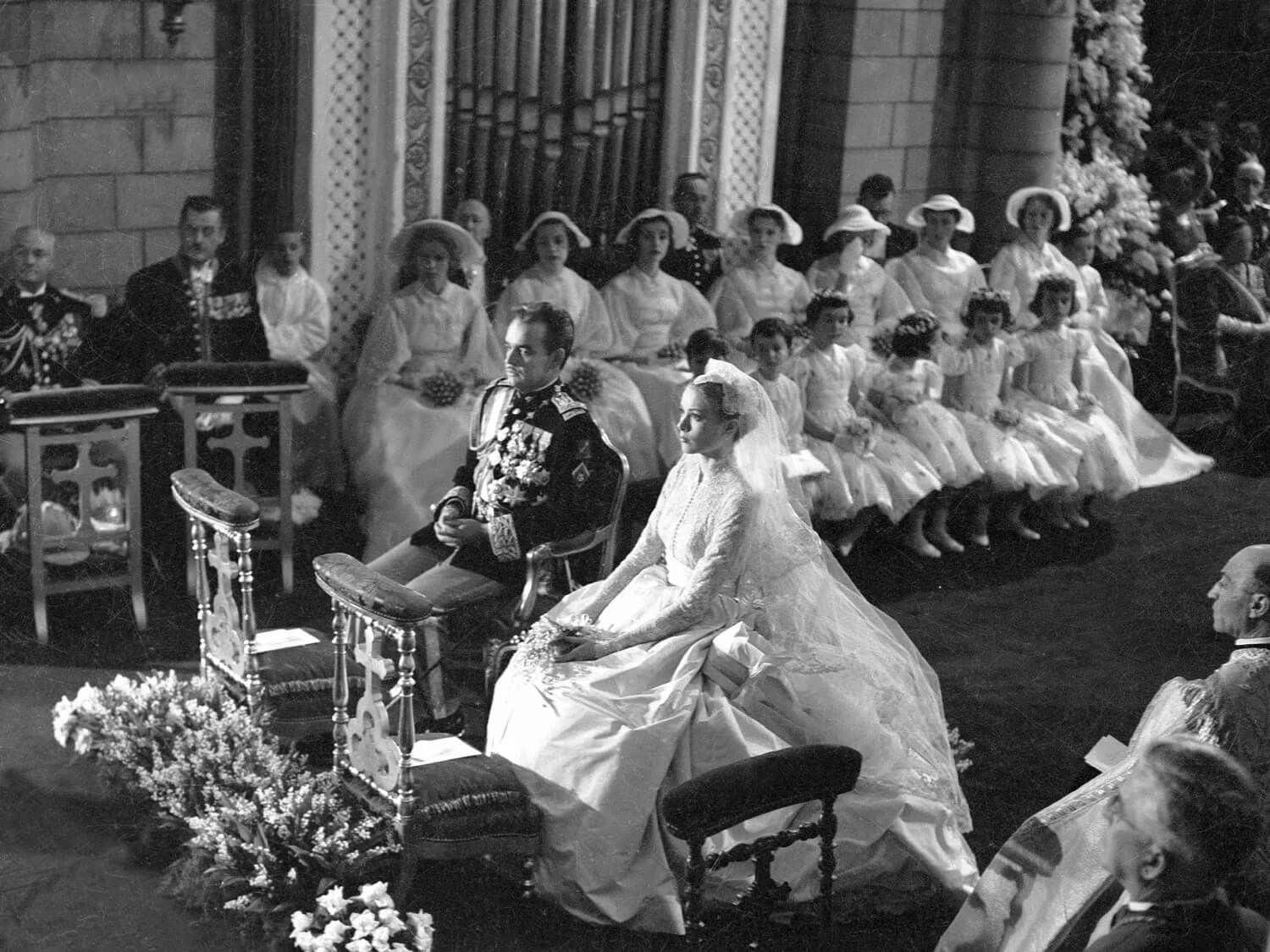 Grace Kelly and Prince Rainier's wedding