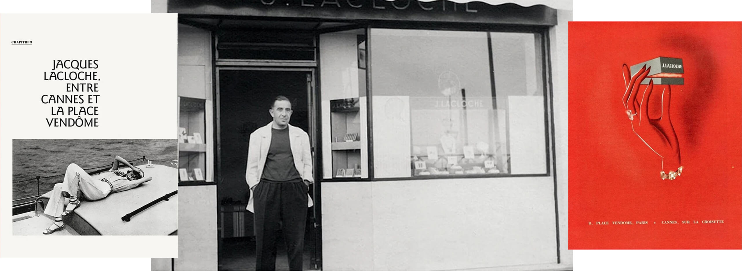 Jacques Lacloche in front of his boutique in Cannes