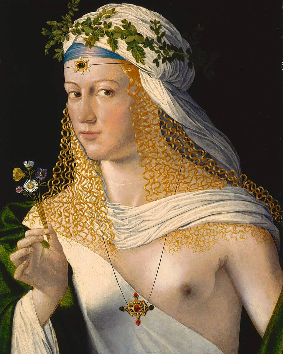 Bartolomeo Veneto, Portrait of a Woman (assumed to be Lucrezia Borgia), c. 1500–1530 (Städel Museum, Frankfurt)