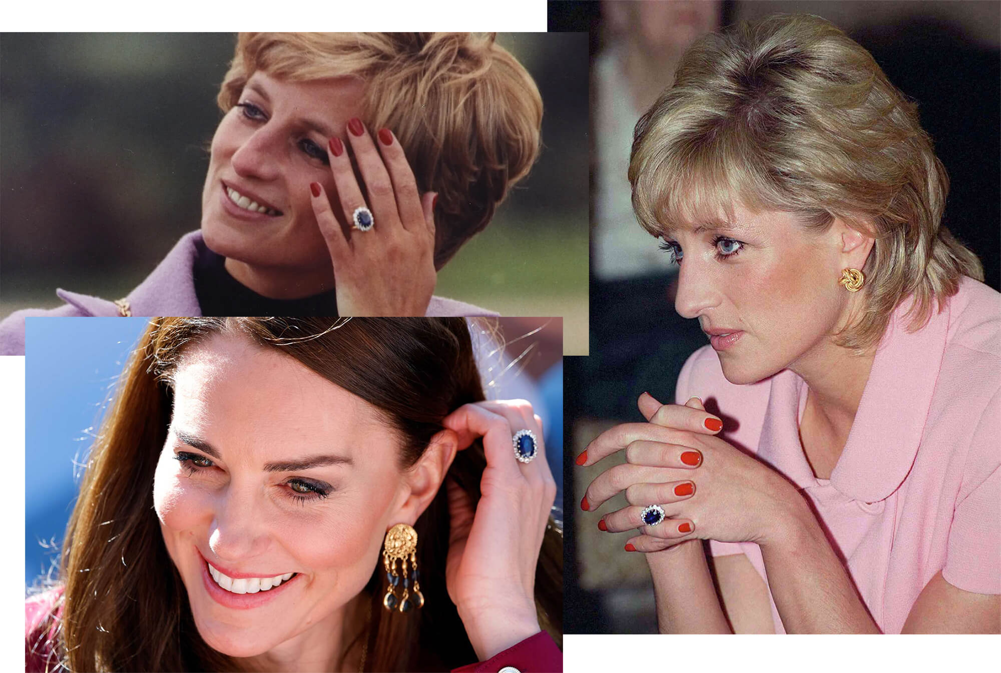 Princess Diana - Kate Middleton - sapphire engagement ring