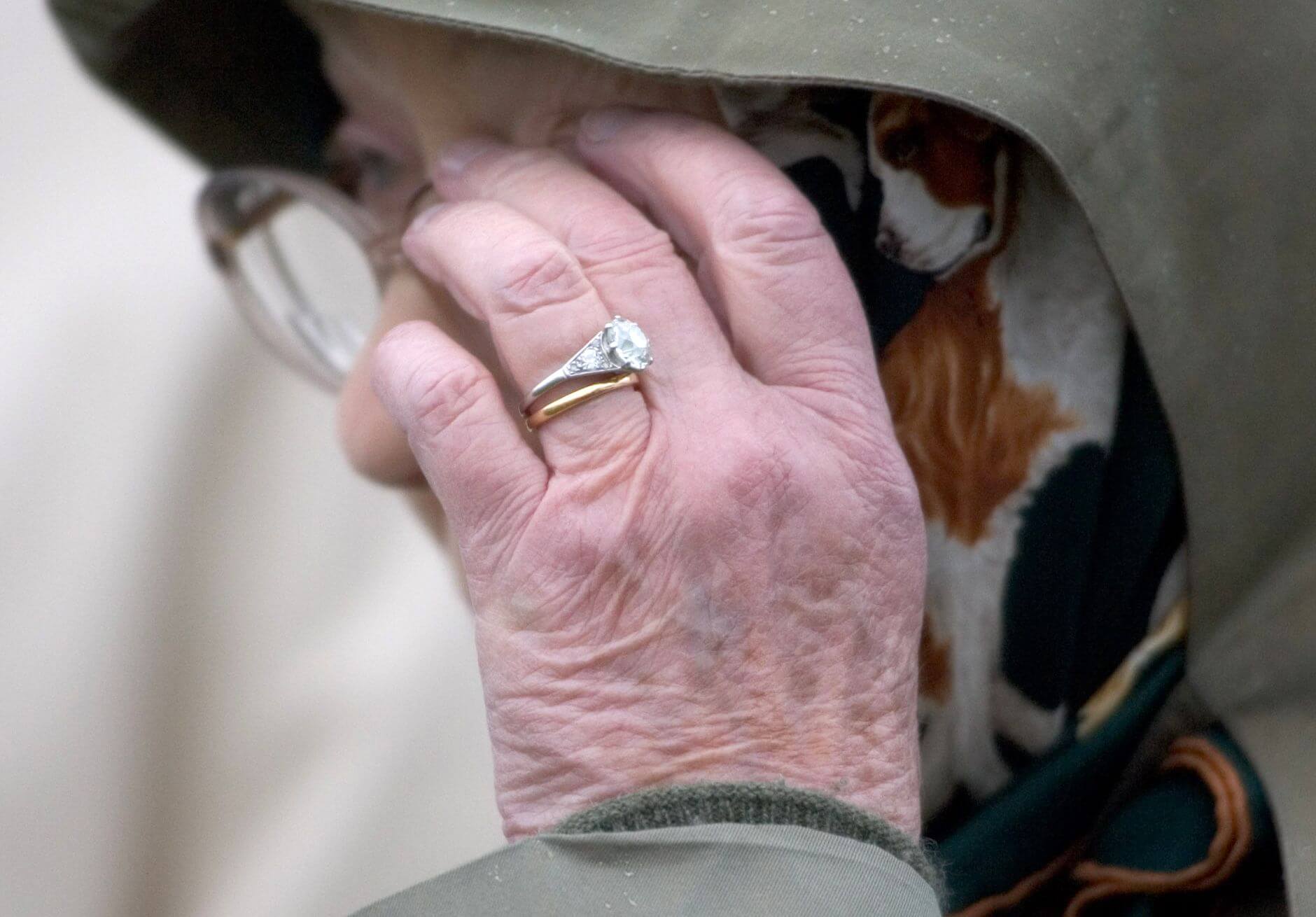 Queen Elizabeth's engagement ring, worn in the wild