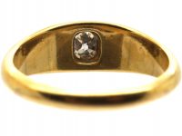 Victorian 18ct Gold Rub Over Set Diamond Ring