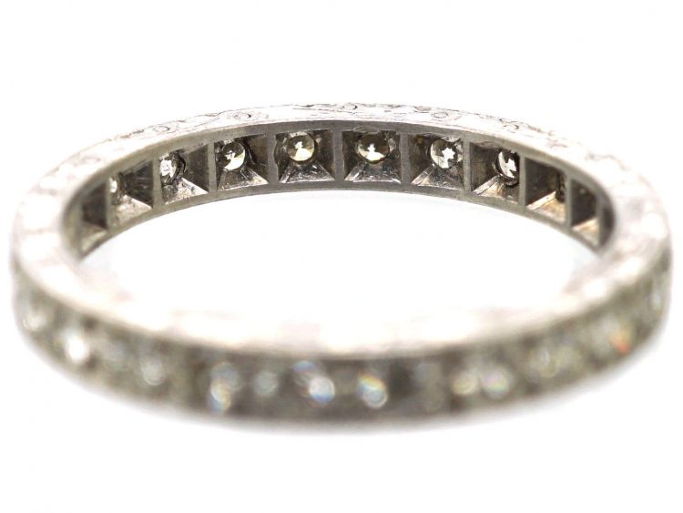 Early 20th Century Platinum Eternity Ring set with Diamonds