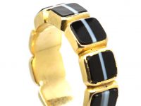 Victorian 18ct Gold Banded Onyx Eternity Ring