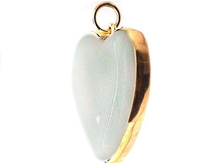 Edwardian Heart Shaped Opal Pendant