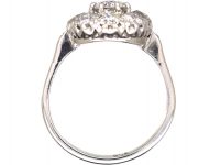 Early 20th Century 18ct White Gold Diamond Cluster Ring