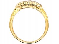 Edwardian 18ct Gold Oval Shaped Diamond Cluster Ring