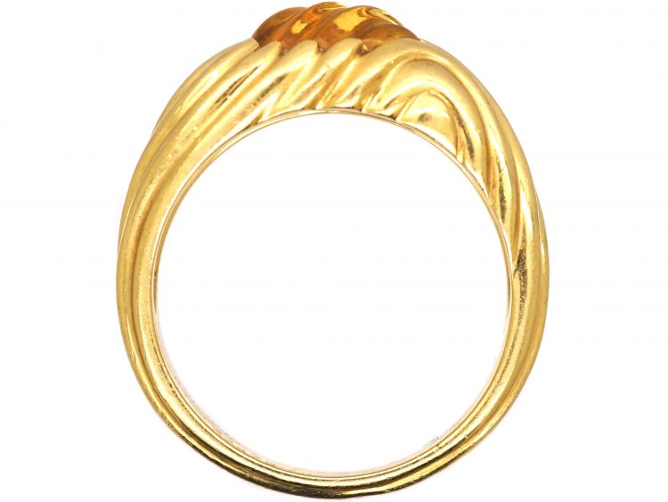 18ct Gold & Citrine Swirl Ring by Boucheron