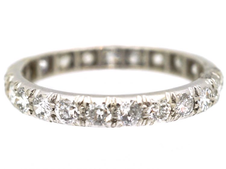 Early 20th Century Platinum Eternity Ring set with Diamonds