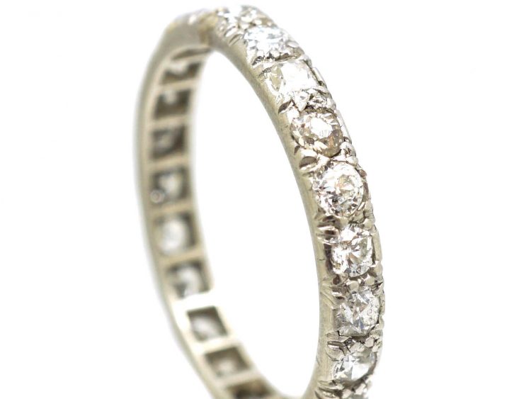 Early 20th Century Platinum Eternity Ring set with Diamonds