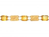 1960's 9ct Gold & Citrine Bracelet