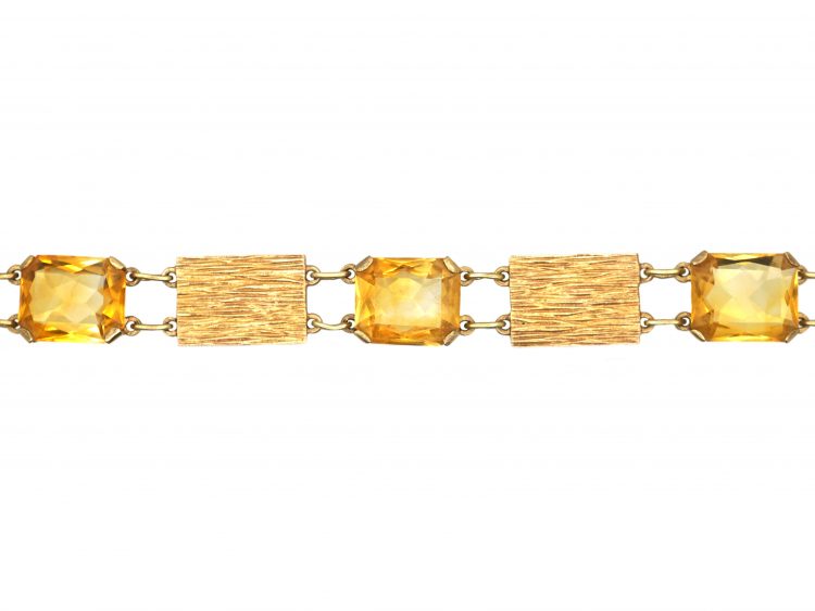 1960's 9ct Gold & Citrine Bracelet