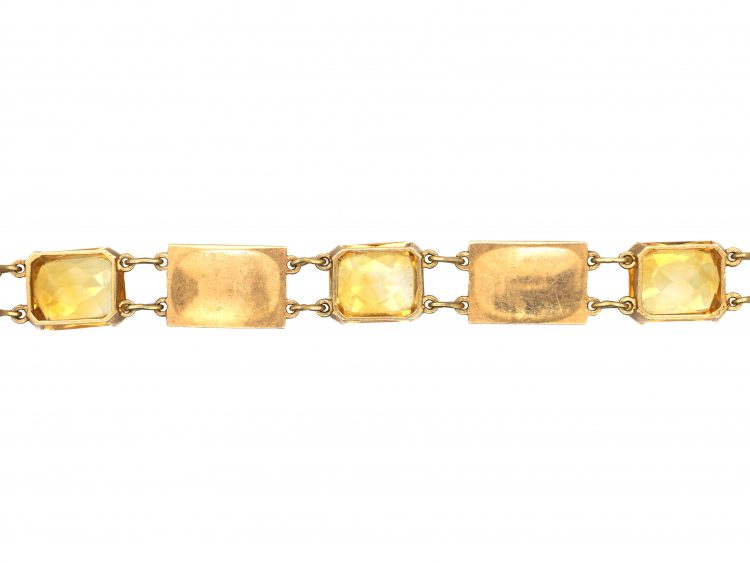 1960's 9ct Gold & Citrine Bracelet