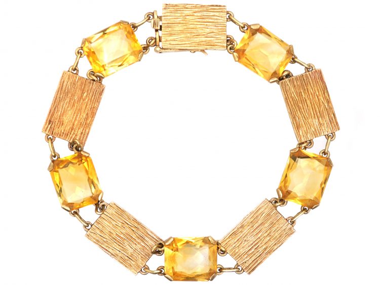 1960's 9ct Gold & Citrine Bracelet