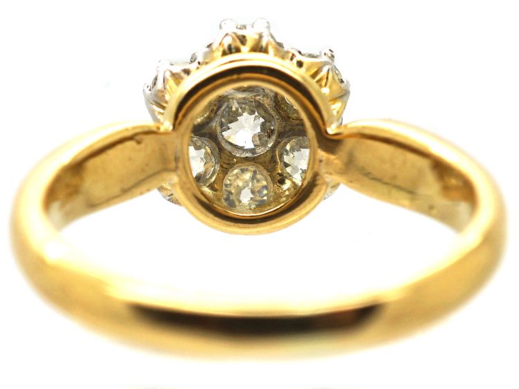 Edwardian 18ct Gold & Diamond Cluster Ring