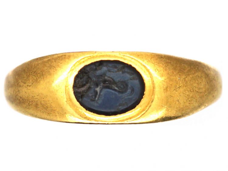 Georgian 18ct Gold Ring with Roman Intaglio of a Hippocampus