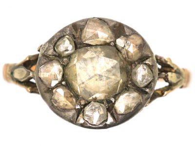 Georgian Rose Diamond Cluster Ring