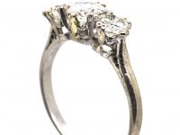 Early 20th Century 18ct White Gold & Platinum Three Stone Diamond Ring