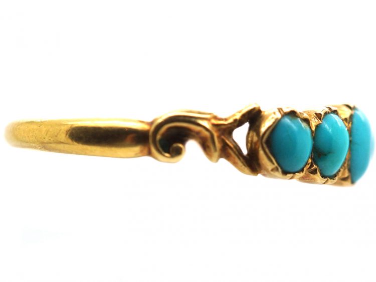 Regency 15ct Gold Five Stone Turquoise Ring