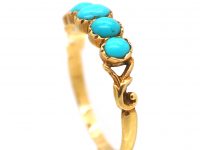 Regency 15ct Gold Five Stone Turquoise Ring