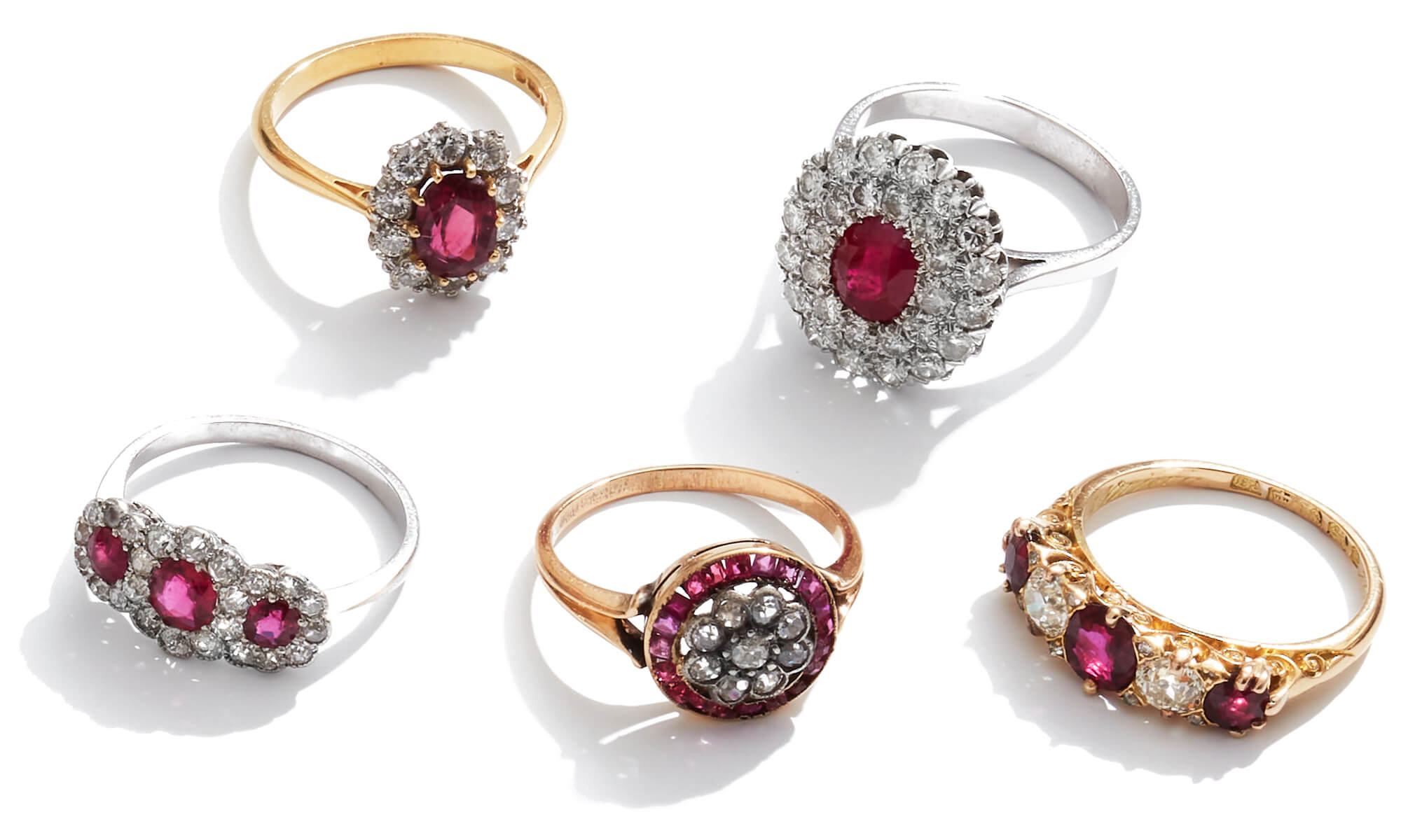 Antique ruby rings