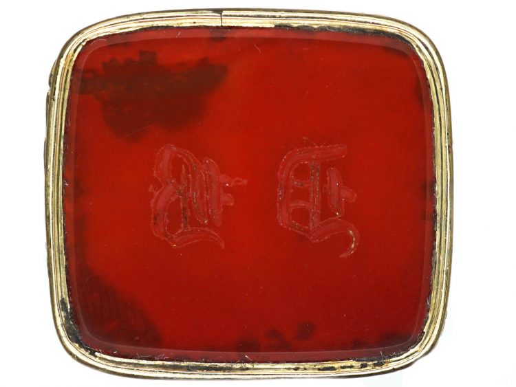 Georgian Gold Cased Seal with Carnelian Base